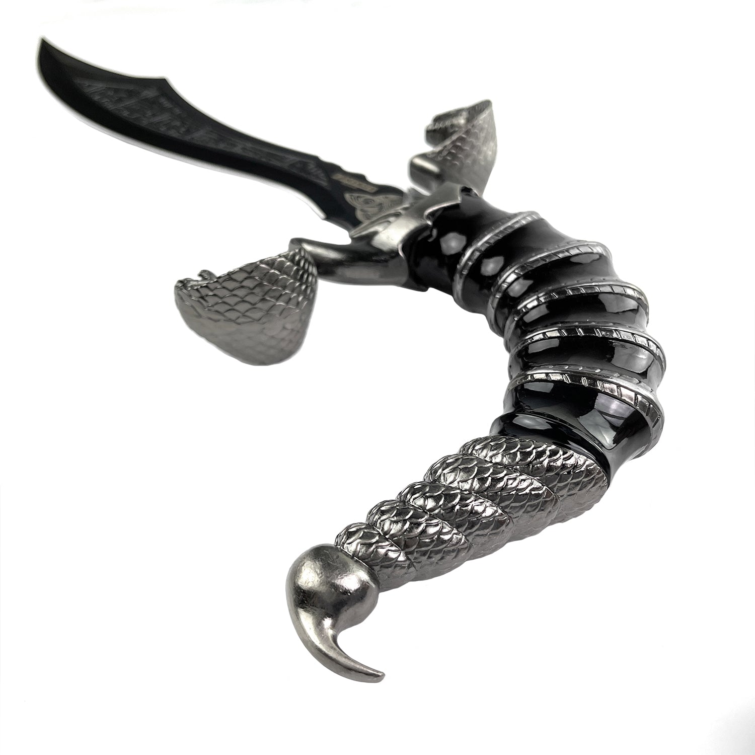 Fantasy Edge 12" Scorpion Dagger Curved Blade Scorpion Dagger W/ Stand with intricate handle design