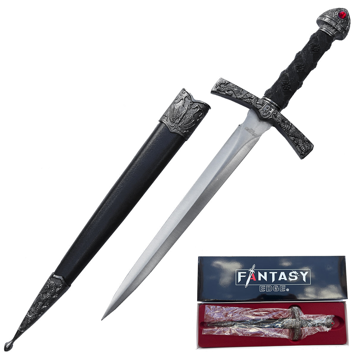 Fleur De Lis Medieval Dagger with ornate hilt and scabbard, perfect for collectors and cosplay enthusiasts