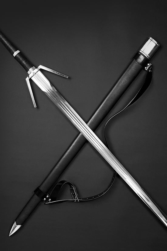 Guild Arms Fantasy Medieval Sword with a polished blade and detailed hilt, including a scabbard