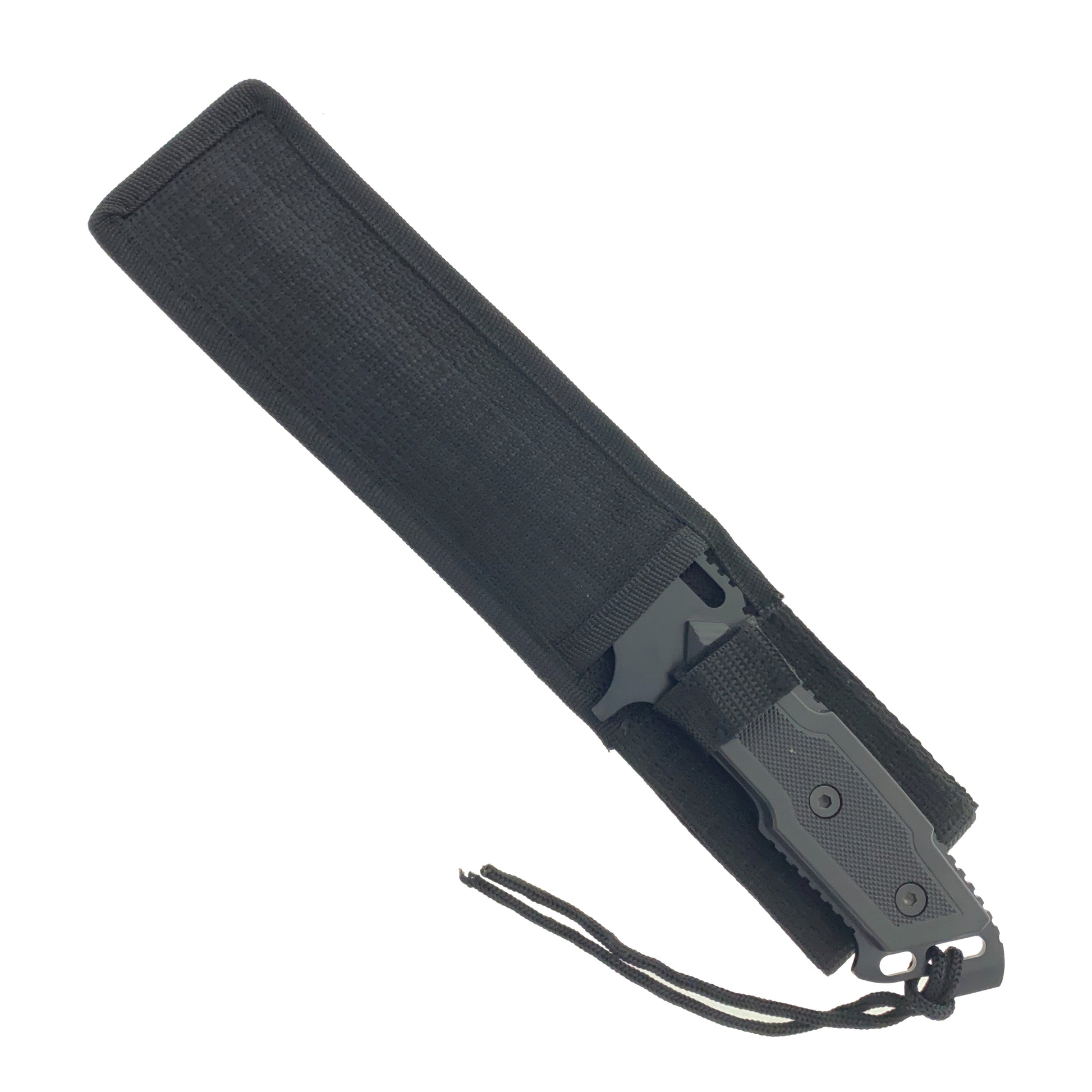 Guild Arms Fixed Blade Black Hunting Knife with Durable Sheath for Outdoor Adventures