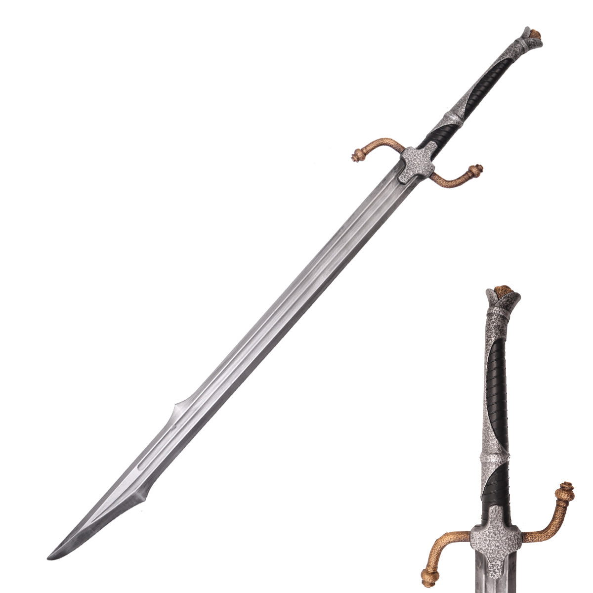 Guild Arms Foam Cosplay Medieval Sword with a detailed hilt and realistic blade design