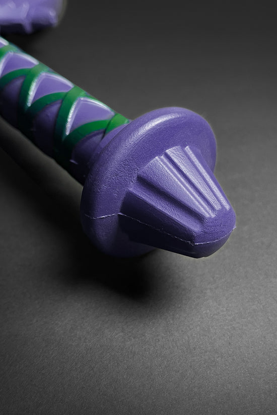 Guild Arms Foam Cosplay Sword in Purple with a Unique Spiked Handle Design