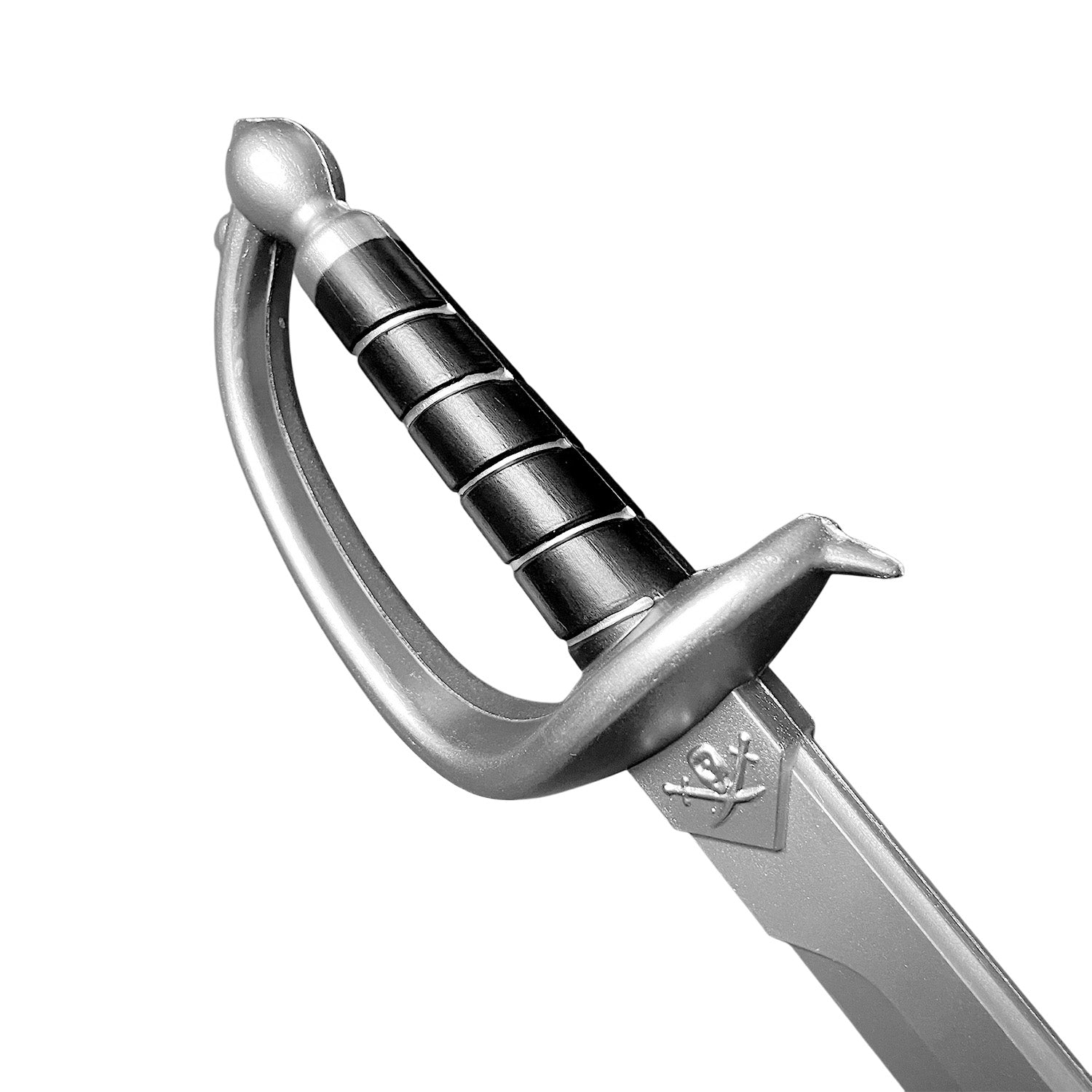 Otaku Gears Foam Cutlass Pirate Sword with a silver blade and black handle for safe play