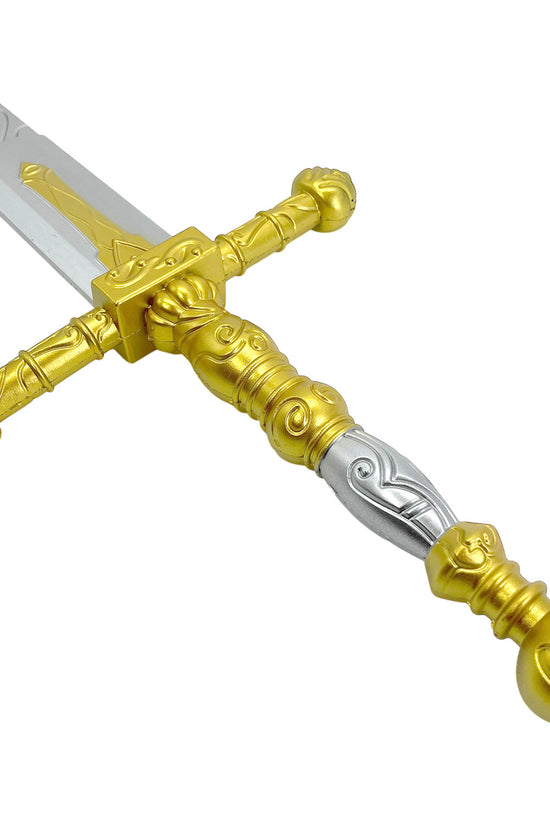 Guild Arms foam elden medieval sword with golden and silver detailing for playful reenactments