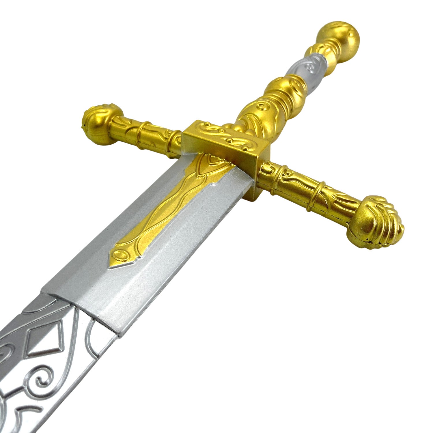 Guild Arms foam elden medieval sword with intricate detailing and a golden hilt for creative play