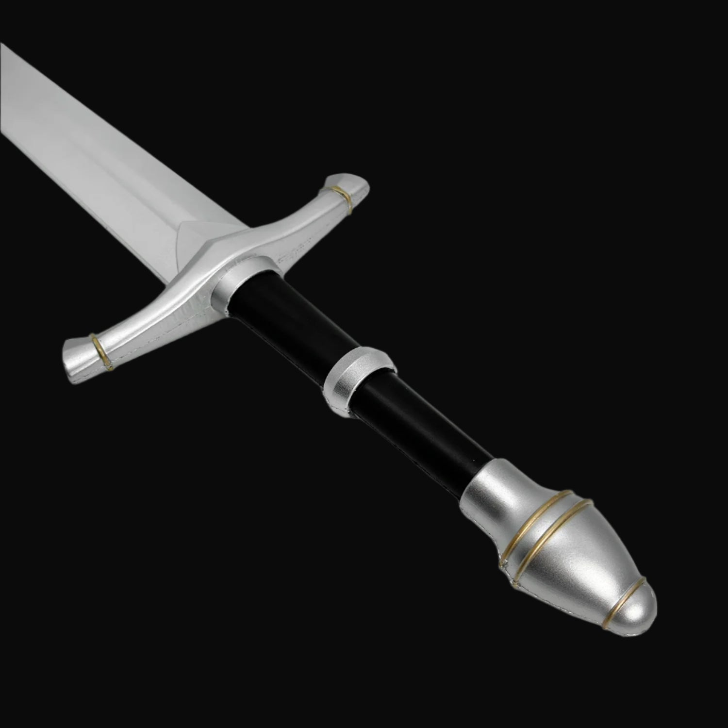 Guild Arms Foam Medieval Sword with Silver Blade and Detailed Hilt for Safe Play