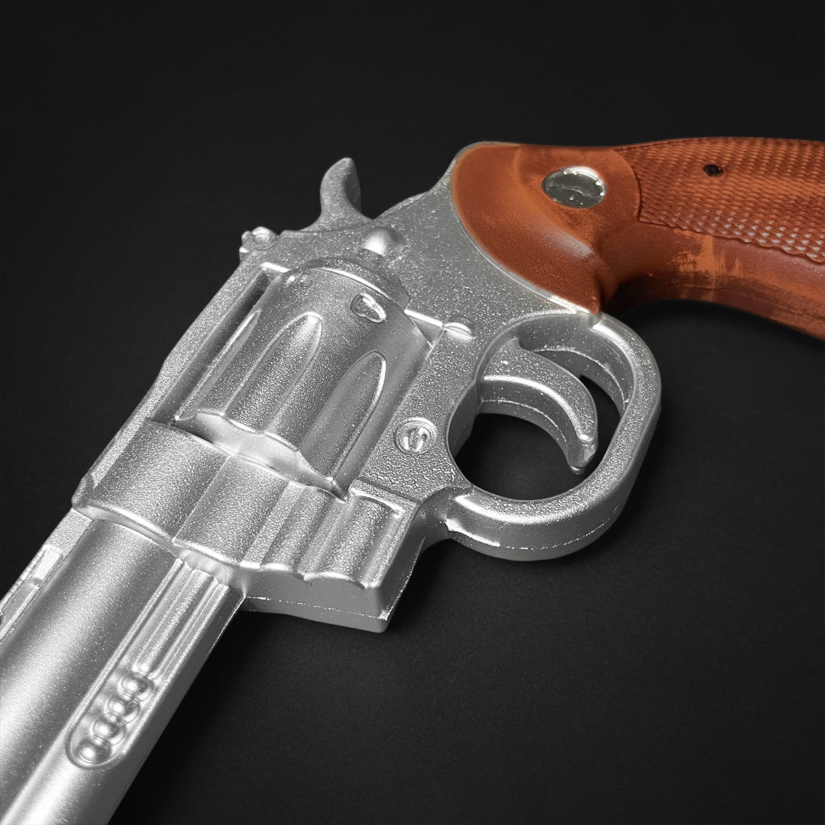 Guild Arms anime foam gun detailed silver revolver with brown wood grip foam revolver prop for cosplay lightweight