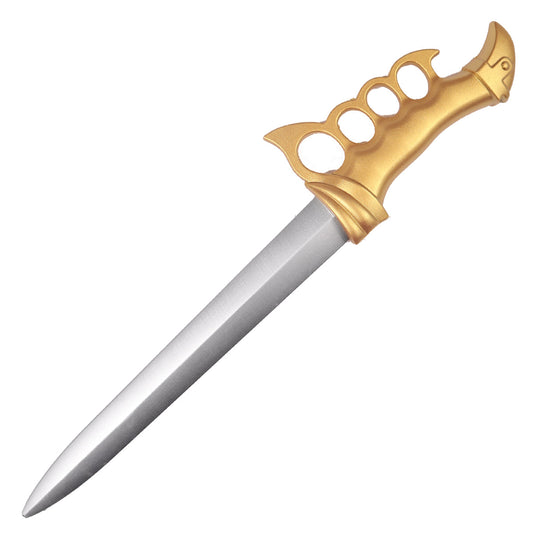 Anime Foam Trench Knife WWI Dagger with a golden handle and realistic blade design