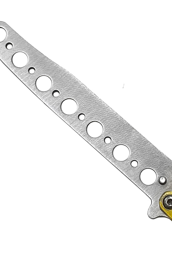 Gold Scorpion Butterfly Training Knife with a sleek design and smooth handles for safe practice