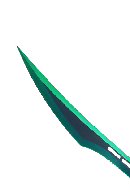 Guild Arms Green Tactical Machete with a sharp blade for outdoor and survival activities