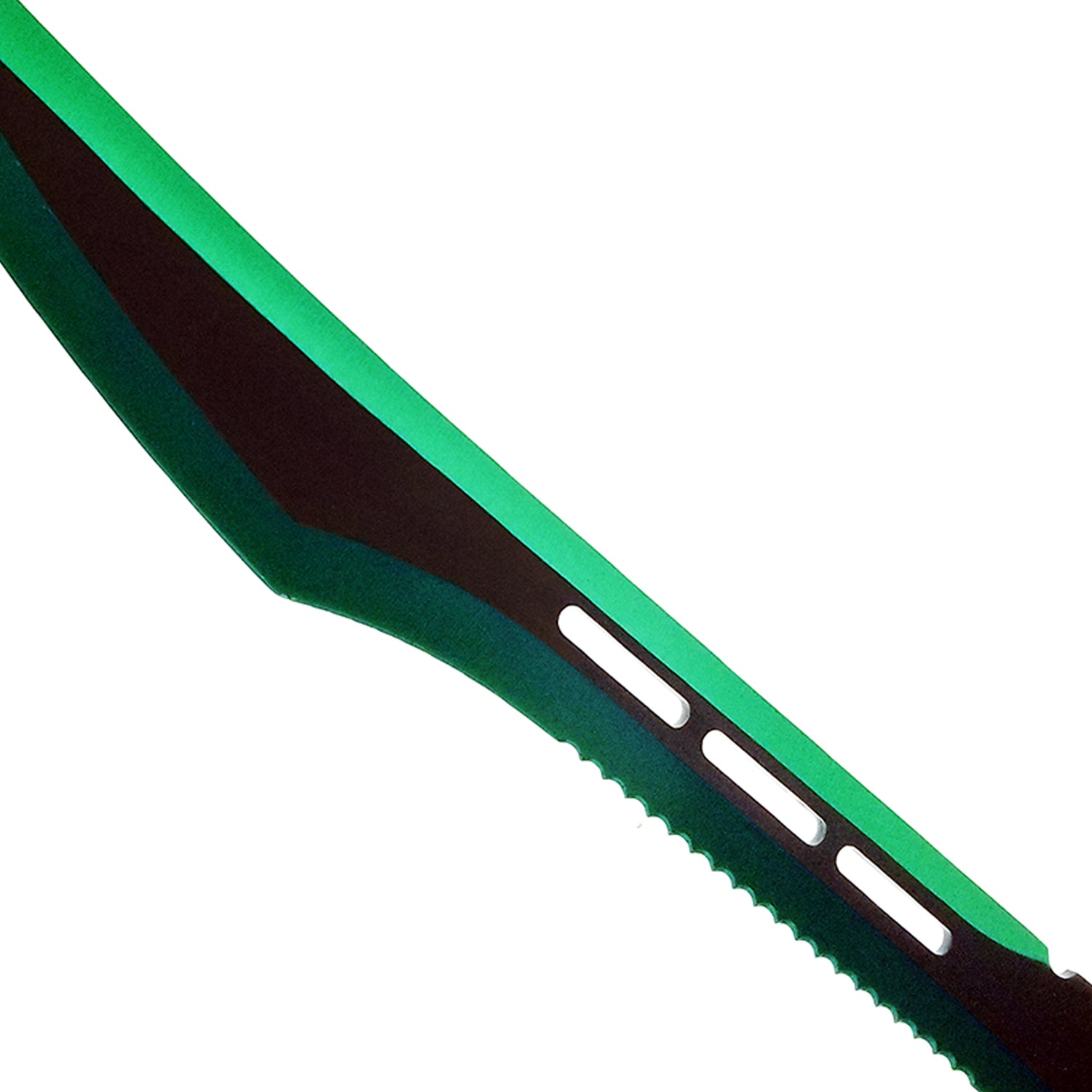 Guild Arms Green Tactical Machete with a sleek design and durable blade for outdoor use