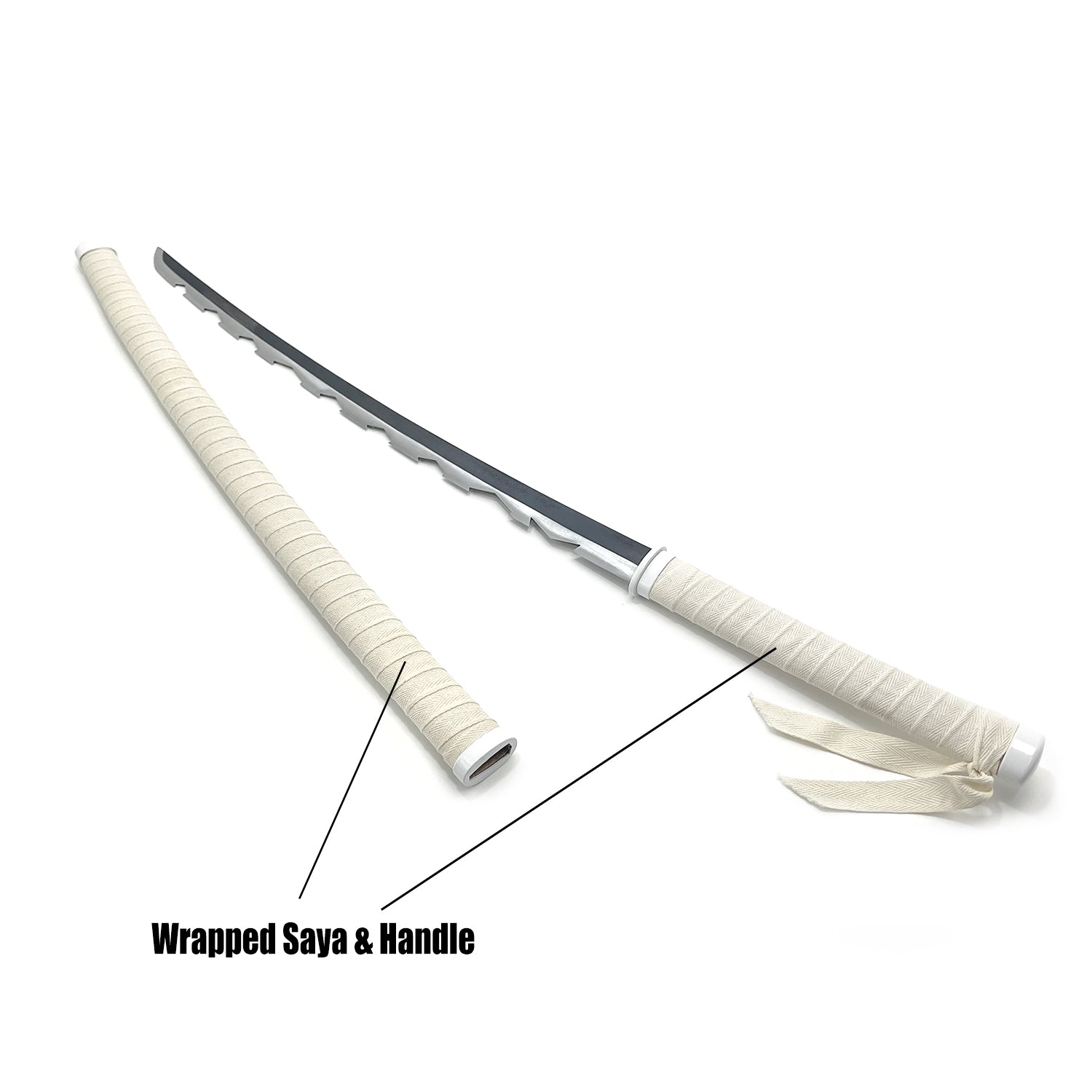 Guild Arms Hand-Forged Demon Anime Sword with Wrapped Saya and Handle for collectors and fans