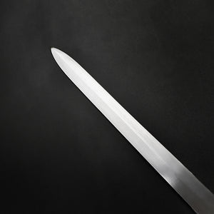 Hand-forged knight medieval sword with a sleek, polished blade design for collectors and reenactors