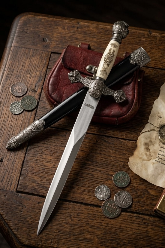 Fantasy Edge 13 1/2" Renaissance Dagger Knights Templar