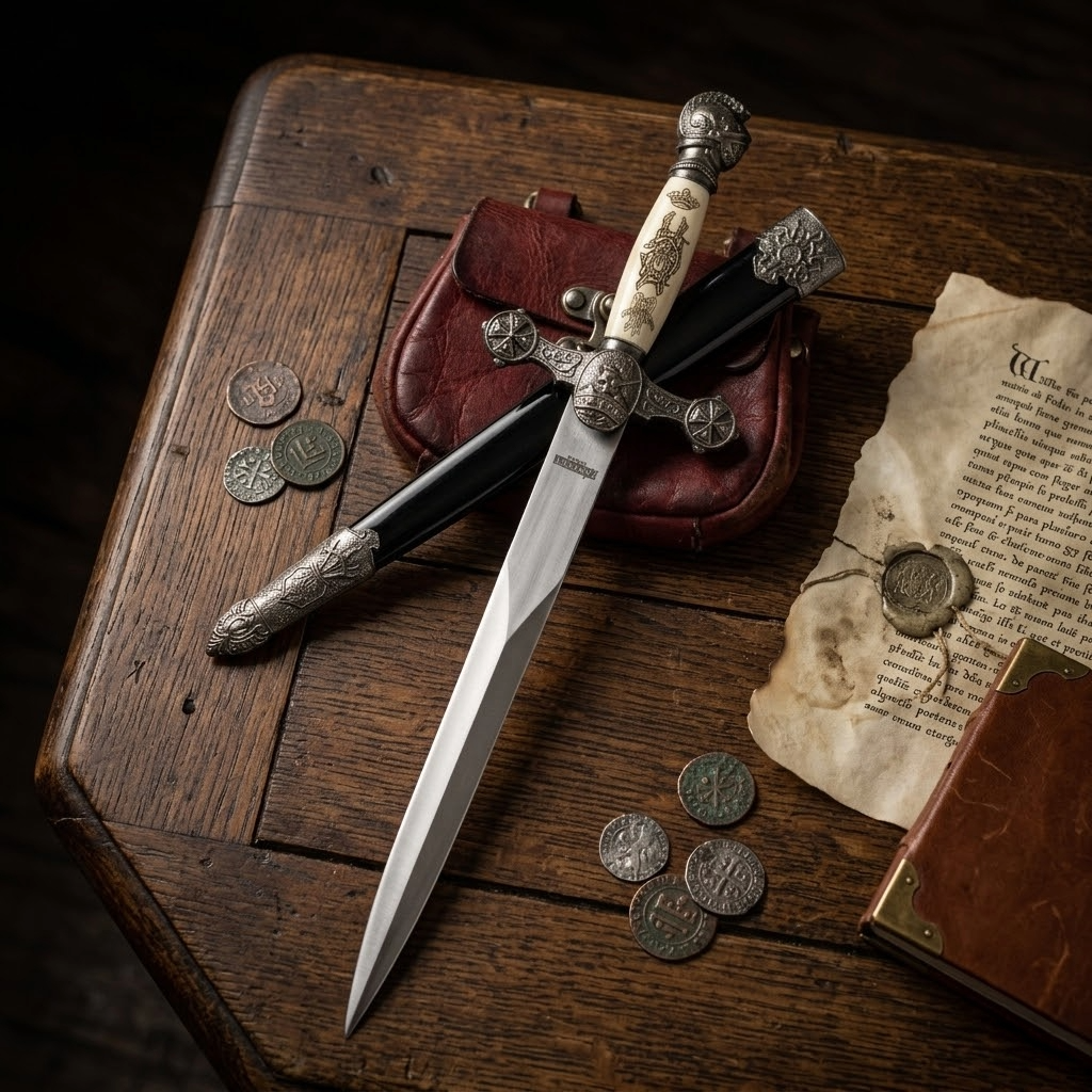 Fantasy Edge 13 1/2" Renaissance Dagger Knights Templar