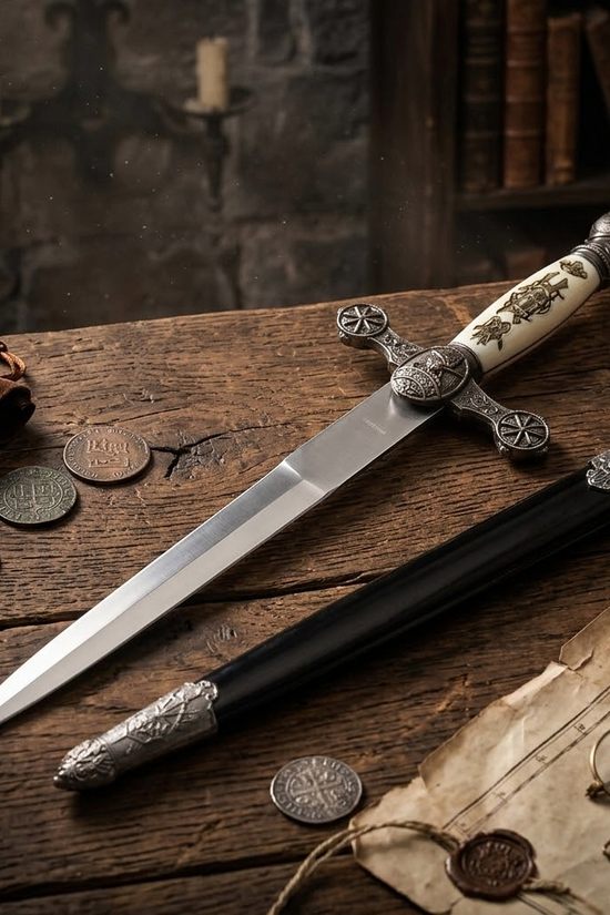 Fantasy Edge 13 1/2" Renaissance Dagger Knights Templar