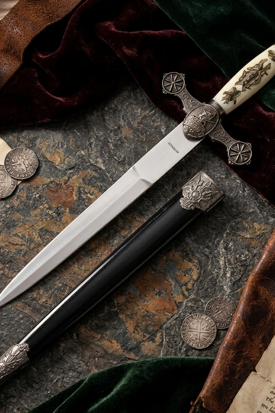 Fantasy Edge 13 1/2" Renaissance Dagger Knights Templar