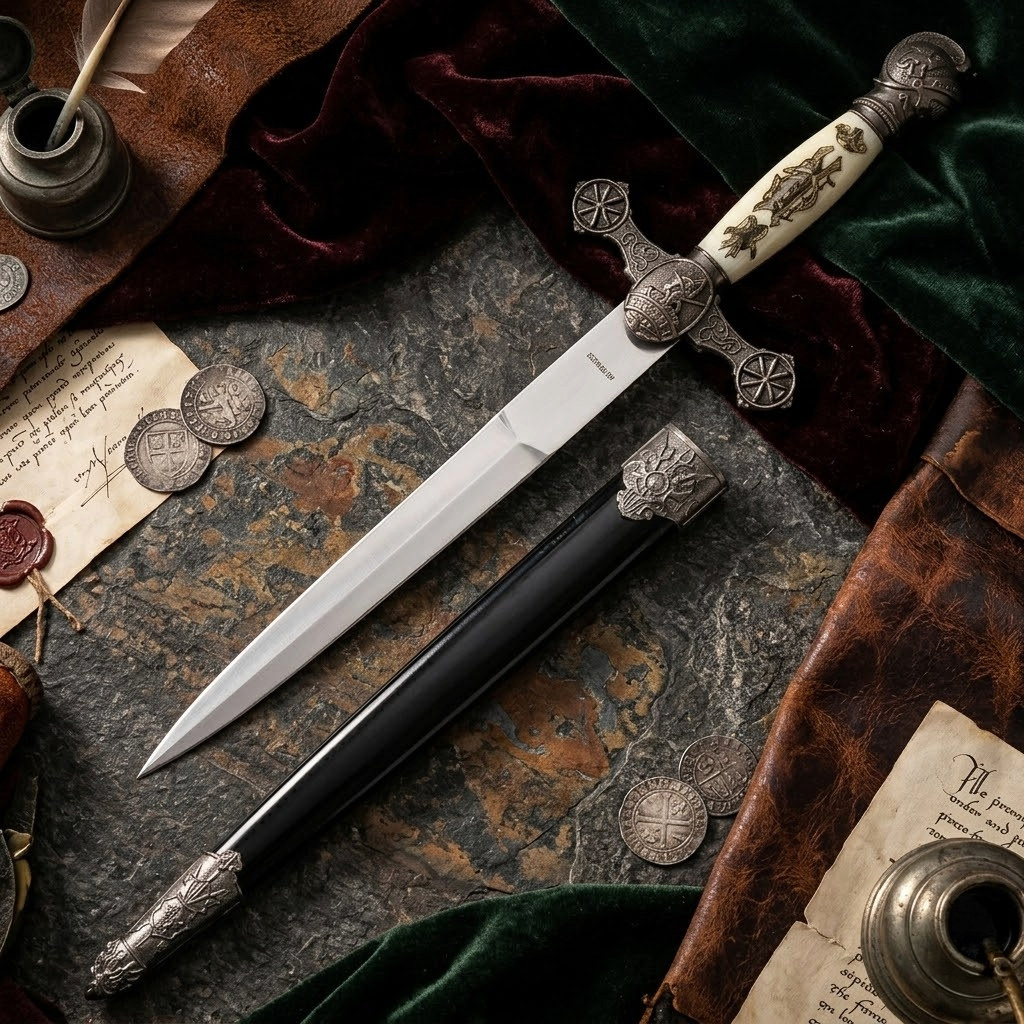 Fantasy Edge 13 1/2" Renaissance Dagger Knights Templar