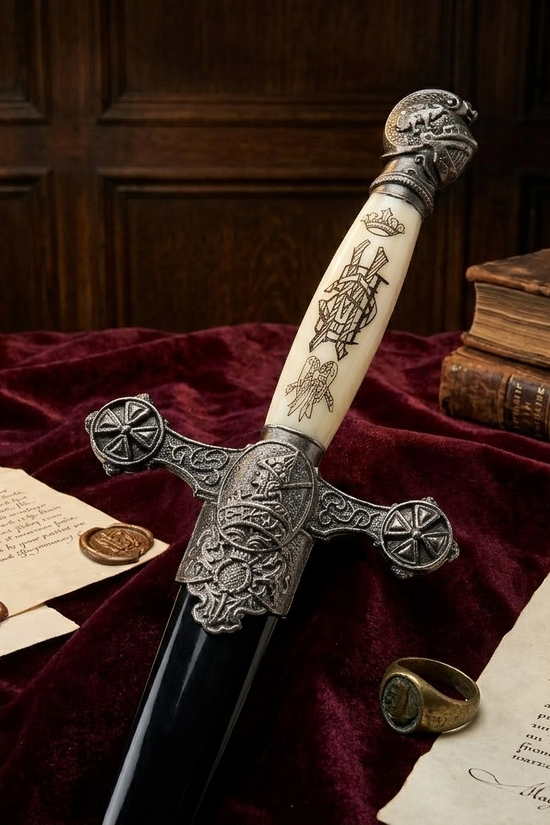 Fantasy Edge 13 1/2" Renaissance Dagger Knights Templar