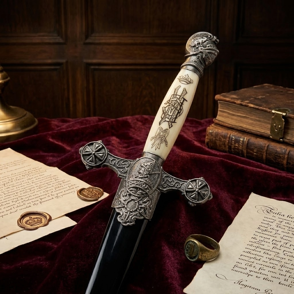 Fantasy Edge 13 1/2" Renaissance Dagger Knights Templar