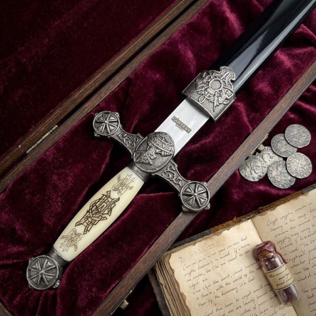 Fantasy Edge 13 1/2" Renaissance Dagger Knights Templar