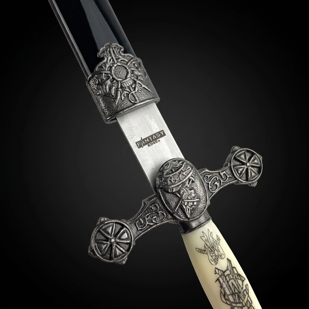 Fantasy Edge 13 1/2" Renaissance Dagger Knights Templar