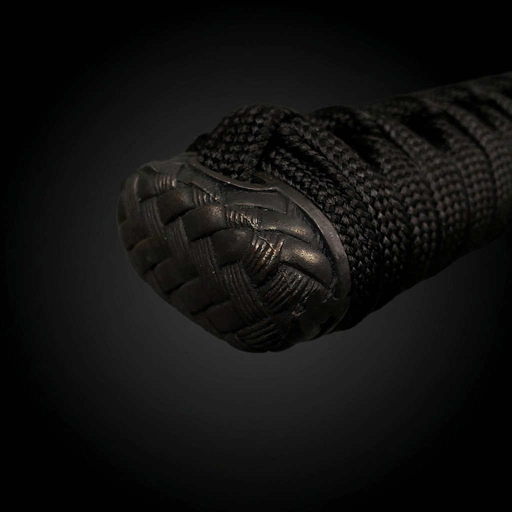 Black samurai sword pommel cap- Guild Arms.