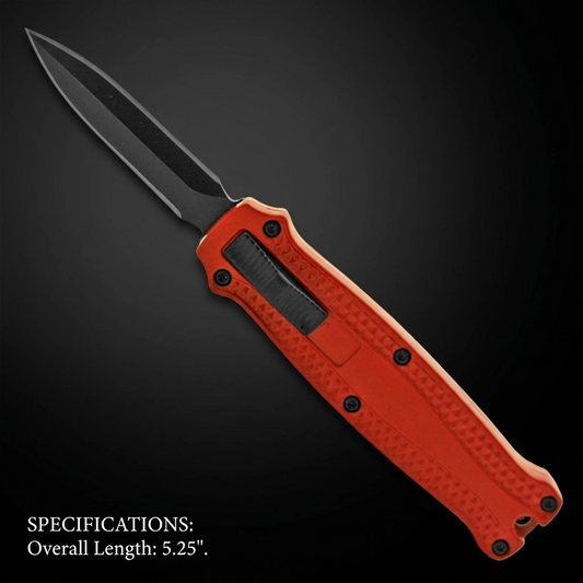 California Legal Red Mini OTF Knife - 2" 440 Blade | BOA159BD
