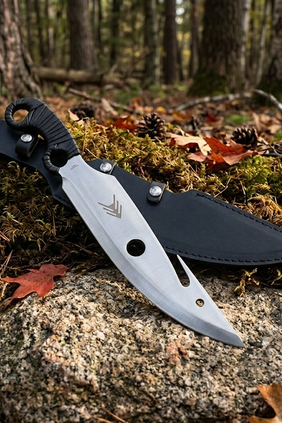 Large Hunting Knife with Durable Sheath