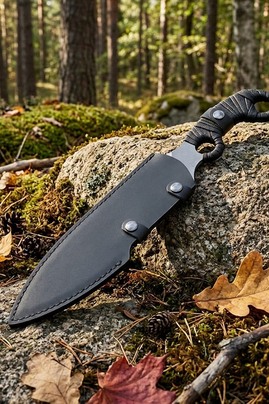 Large Hunting Knife with Durable Sheath