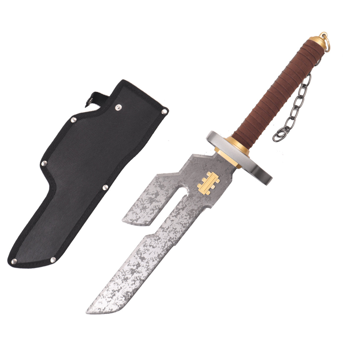 Inverted Spear of Heaven Metal Dagger Replica for Cosplay with Sheath and Detailed Design