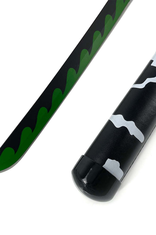 Guild Arms Japanese Anime Demon Katana Sword with a unique green and black design
