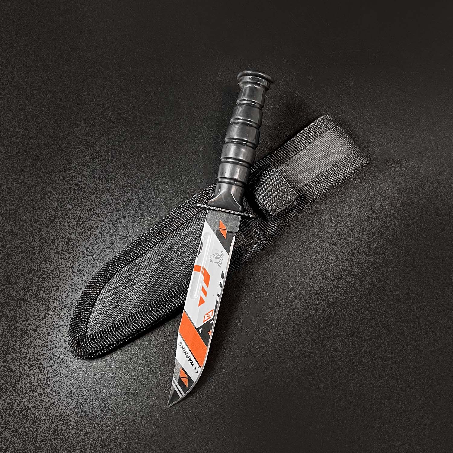 Falcon Karambit and hunting knives set featuring a sleek blade and durable handle with a protective sheath