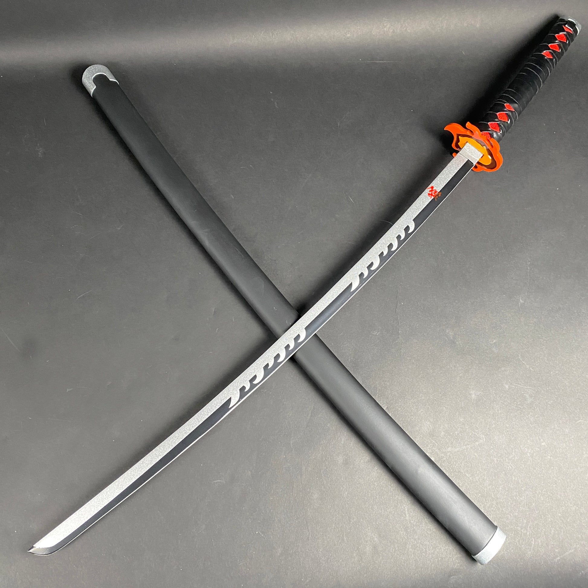 Guild Arms Anime Metal Sword with Black Handle and Red Accents, ideal for collectors and cosplay