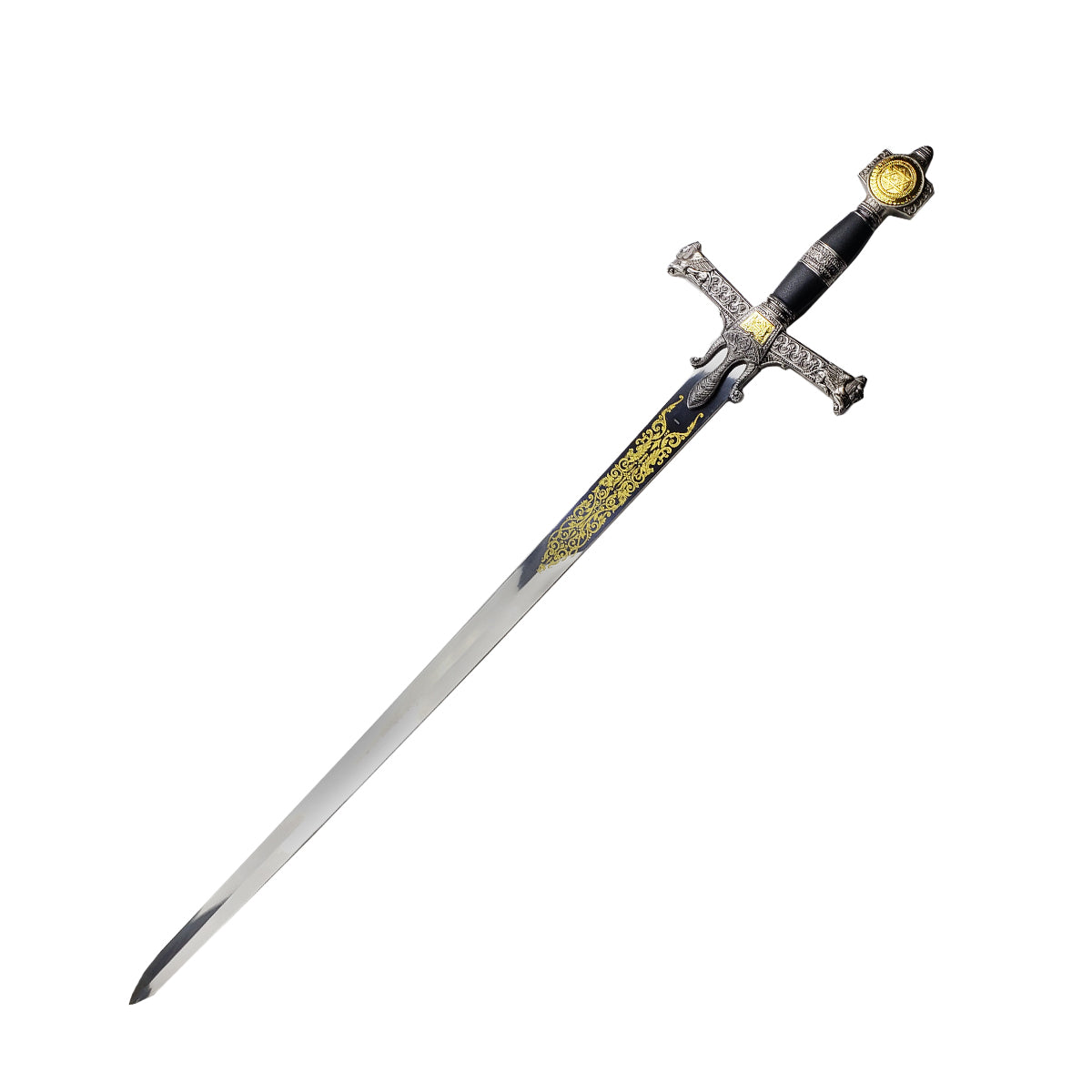 King Solomon Decorative Medieval Sword with Intricate Detailing and Elegant Design