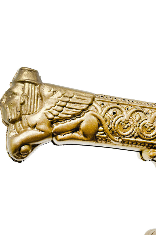 King Solomon Star Red Foam Medieval Sword with intricate golden hilt and detailed design for safe play