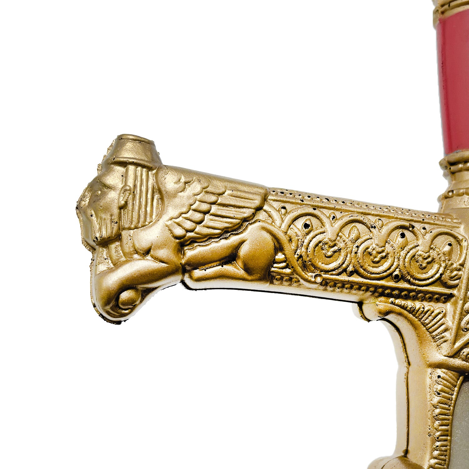 King Solomon Star Red Foam Medieval Sword with intricate golden hilt and detailed design for safe play