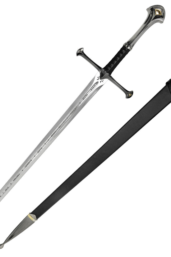 King's Medieval Sword LARP by Guild Arms with a polished blade and detailed handle