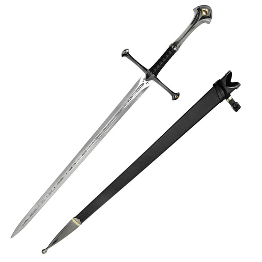 King's Medieval Sword LARP by Guild Arms with a polished blade and detailed handle