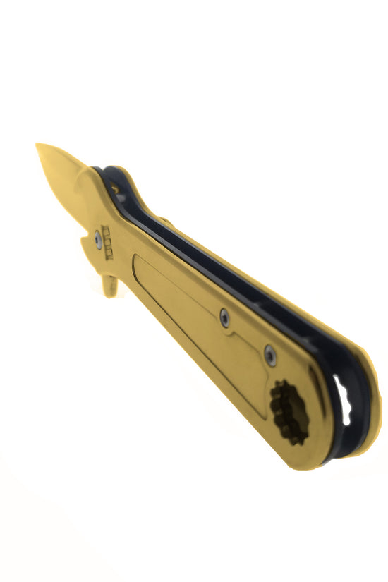 Falcon Spring Assisted Pocket Knife with Gold Blade and Durable Handle for Everyday Use