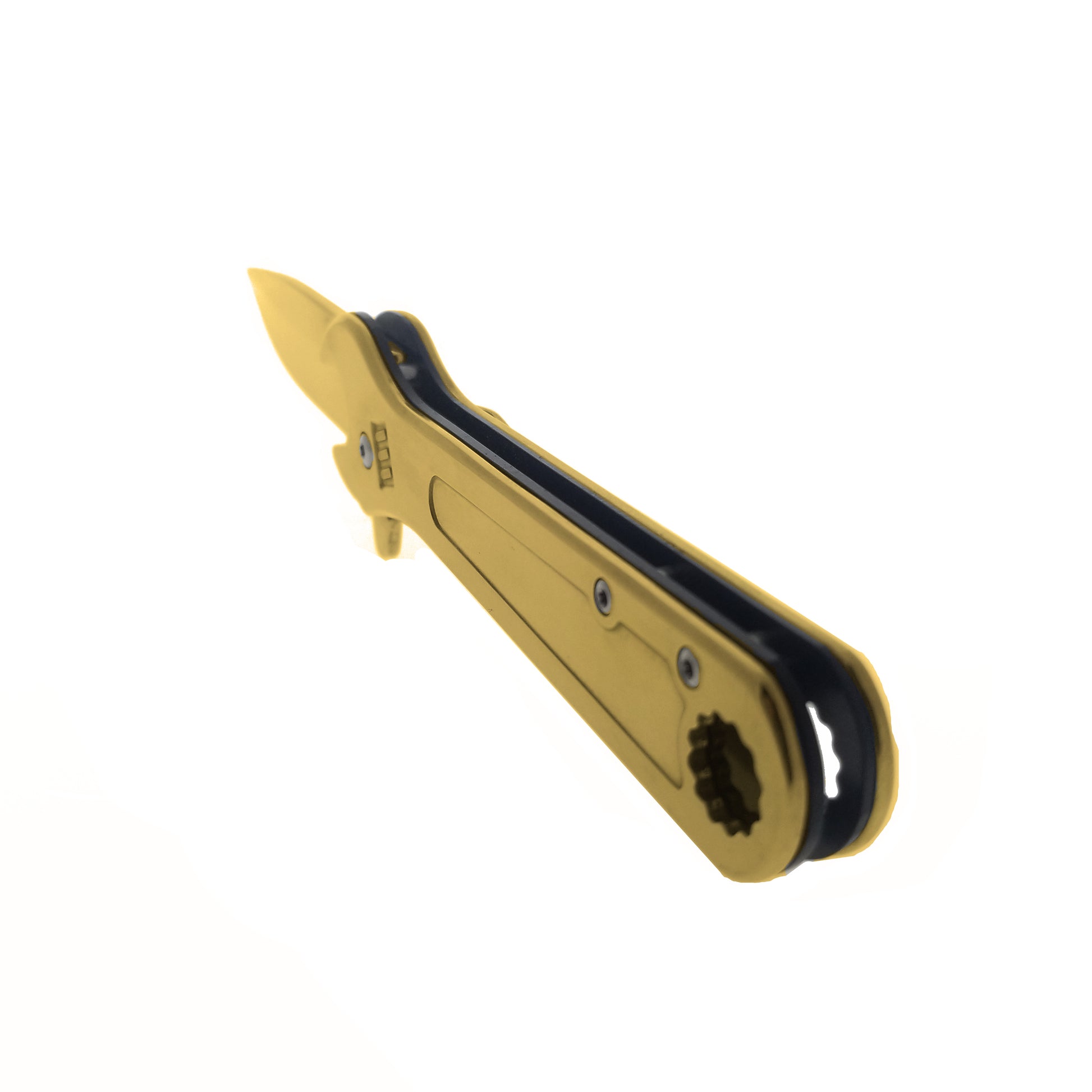 Falcon Spring Assisted Pocket Knife with Gold Blade and Durable Handle for Everyday Use