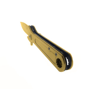 Falcon Spring Assisted Pocket Knife with Gold Blade and Durable Handle for Everyday Use