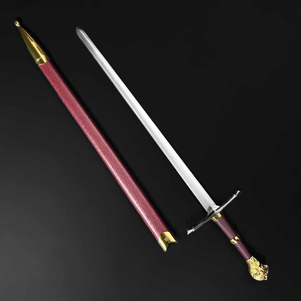 Knight's Collection 'Chimera' Medieval Sword with a sleek blade and ornate handle in elegant design