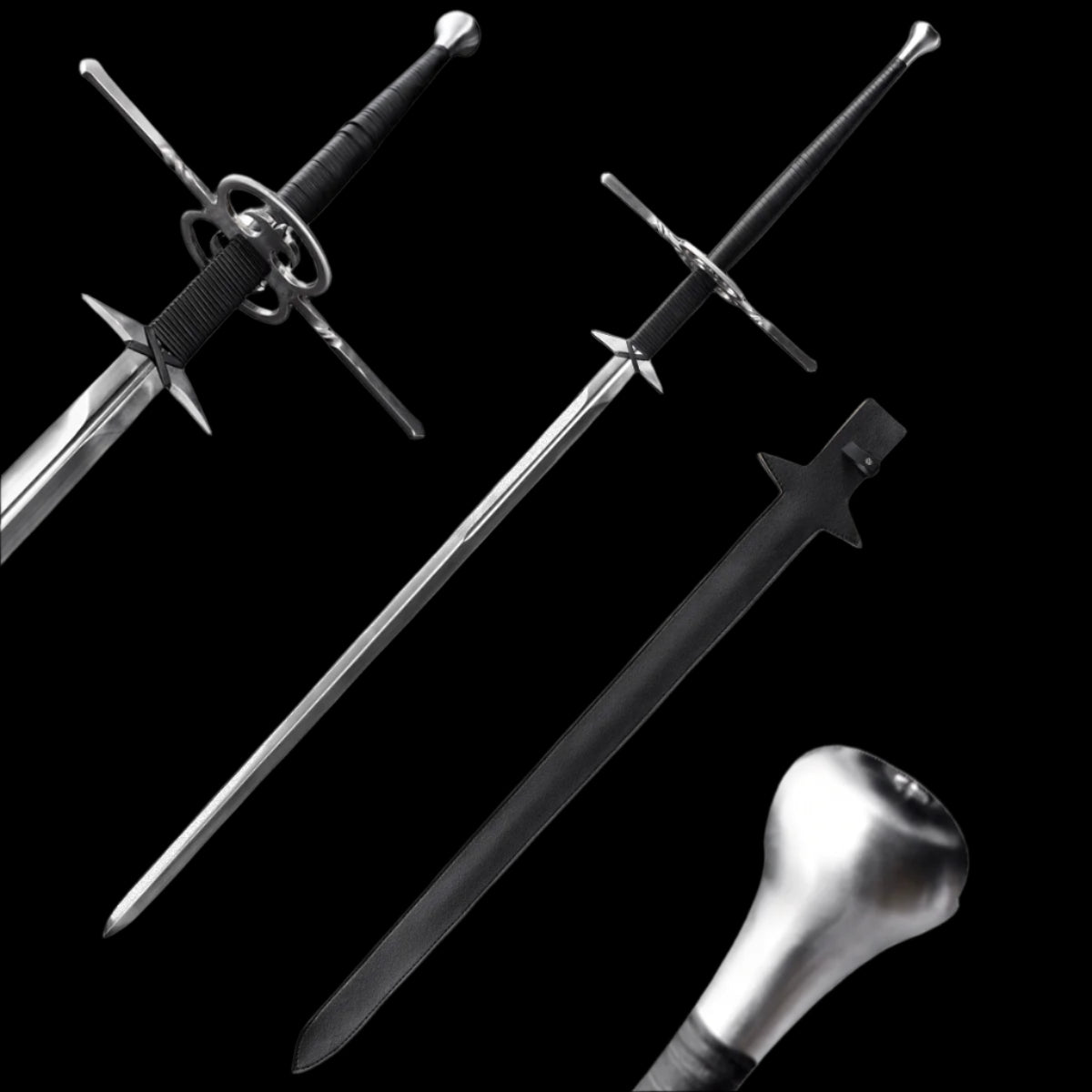 Knight's Collection Medieval Longsword with intricate detailing and a sleek blade design