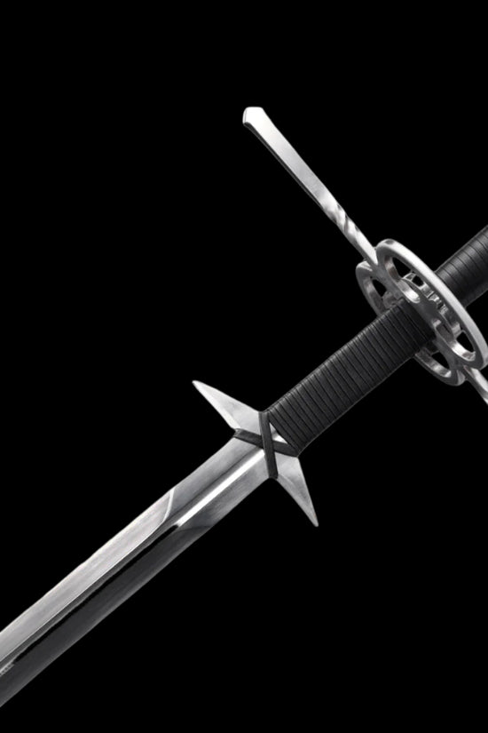 Knight's Collection Medieval Longsword with intricate blade design and detailed hilt for collectors and enthusiasts