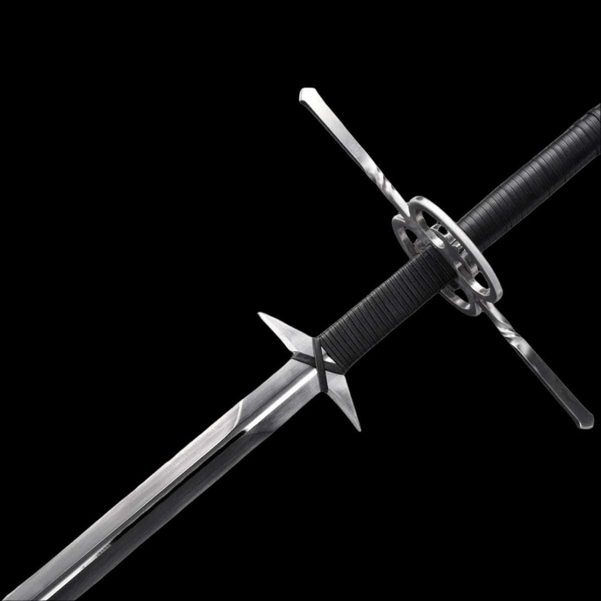Knight's Collection Medieval Longsword with intricate blade design and detailed hilt for collectors and enthusiasts