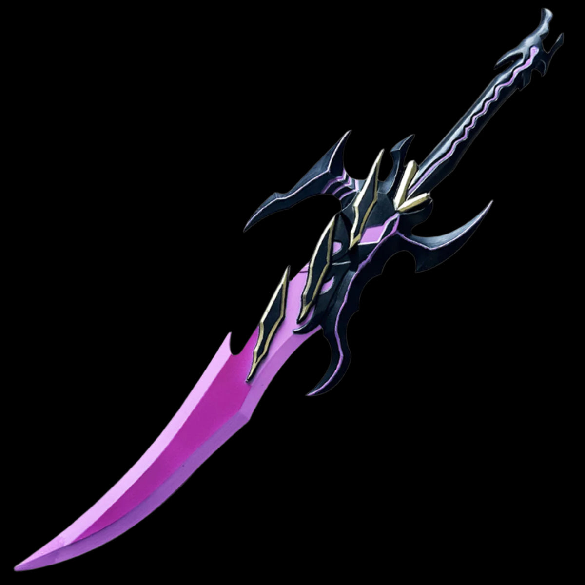Leveling Anime Foam Fang Dagger Replica in purple with intricate design for cosplay and display