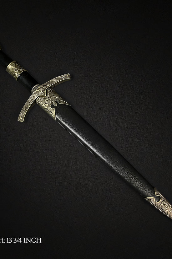 Guild Arms Medieval Dark Fantasy Dagger with Intricate Handle and 13 3/4 inch Blade