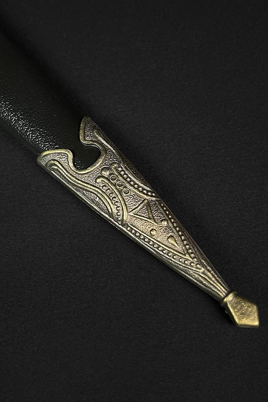 Guild Arms Medieval Dark Fantasy Dagger with Intricate Decorative Handle and Sleek Blade