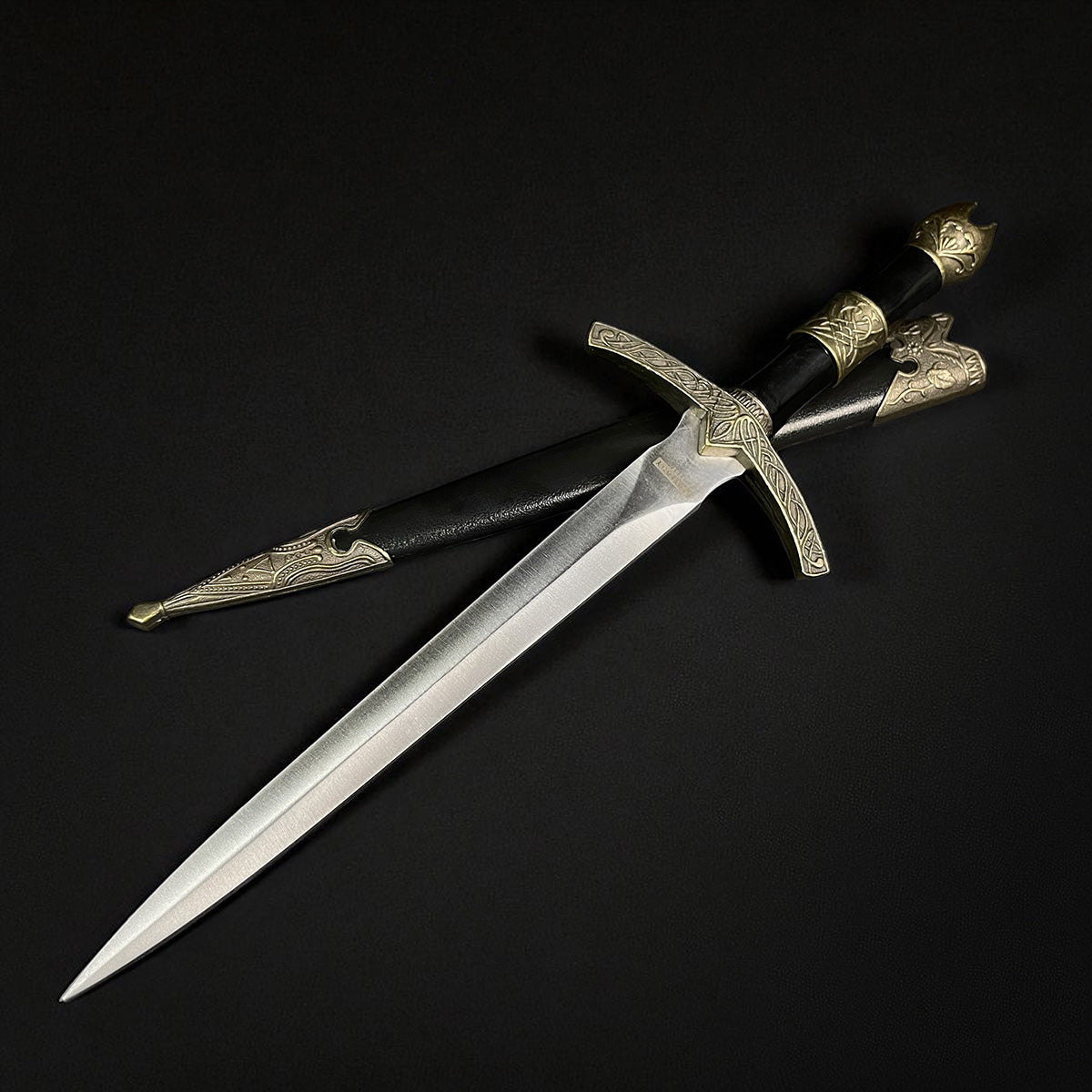 Guild Arms Medieval Dark Fantasy Dagger with intricate hilt and a polished silver blade